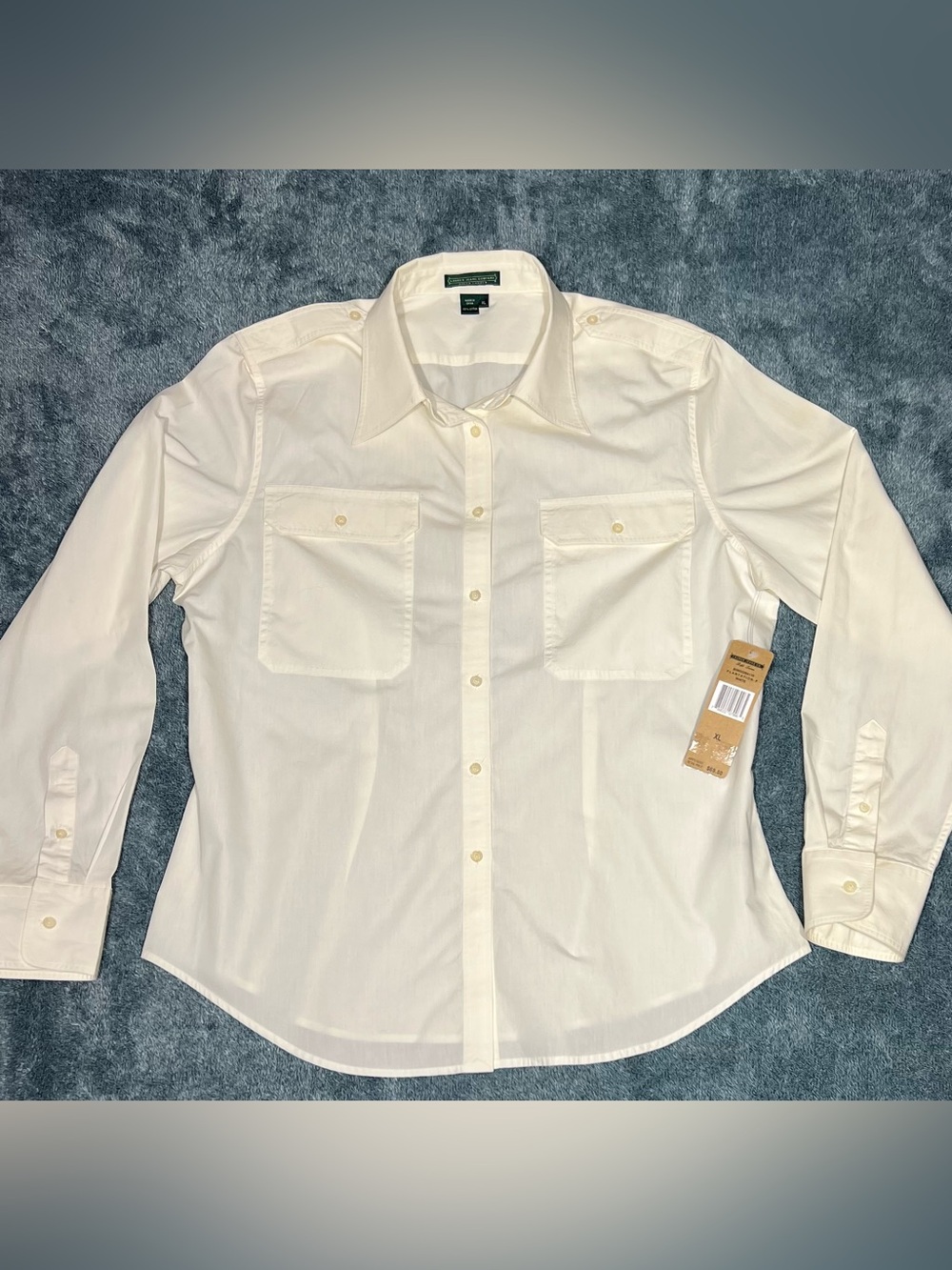 NWT Ralph Lauren White Cotton Utility Shirt XL